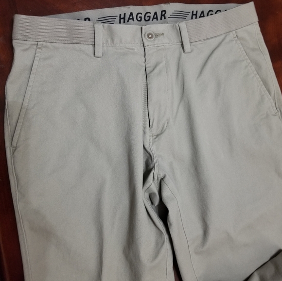 Haggar Men's Action Khaki Pants - Picture 2 of 11